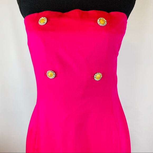 Florence Cromer Fashion Strapless Wool Dress Sz 4 - Picture 2 of 5